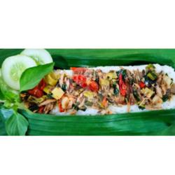 Nasi Bakar Tongkol Suwir Mercon