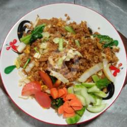 Nasi Goreng Sosis Pake Sayur Telor Ayam Baso