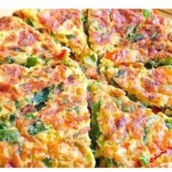 Nasi Telor Dadar Komplit