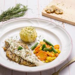 Rosemary Chicken With Creamy Mushroom Sauce