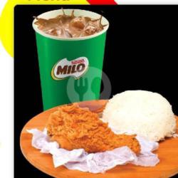 Ayam Crispy Ph Bawah / Sayap   Nasi   Milo