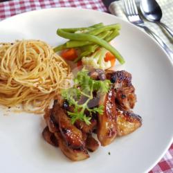 Honey Chicken Spicy Aglio Olio