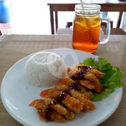 Chicken Katsu Saus Teriyaki   Es Teh