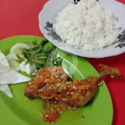 Pecel Ayam Dada ( Sambal Korek)   Nasi Putih