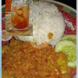 Paket Nasi Ayam Filet Crispy Daging Tebal Sambel Cocol Es Teh Manis