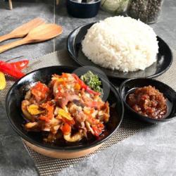 Nasi   Cumi Tumis Rica Rica   Free Sambal