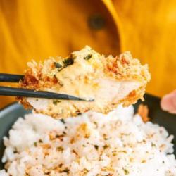 Chicken Katsu Salted Egg   Nasi