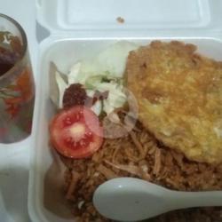 Nasi Goreng Teri Telor Dadar Teh Manis Pnas/dingin Es