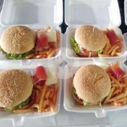 Paket Burger Kornet Kentang Goreng