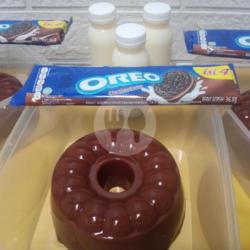 Puding Coklat Siram Fla Dan Oreo