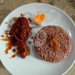 Paket Nasi Merah Ayam Hot Fire