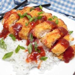 Chicken Katsu Dengan Saus Katsu