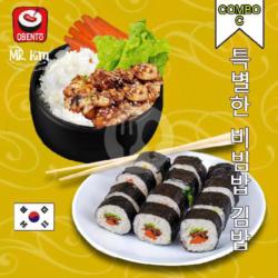 Combo C : Paket 2 Chicken Bulgogi Kimbab Atau Ricebowl