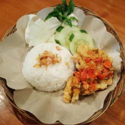 Ayam Geprek   Nasi