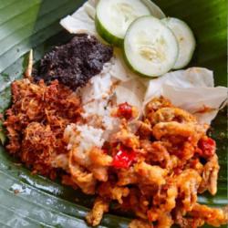 Nasi Usus Pedas Bumbu Hitam