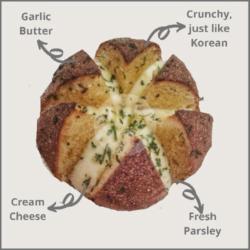 Korean Garlic Cream Cheese Bread