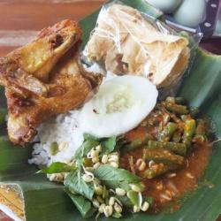 Nasi Pecel Lauk Ayam Goreng/ Ayam Bumbu Rujak