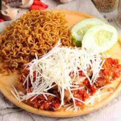 Nasi Ayam  Mie Geprek Spesial Telur Keju Mayonaise