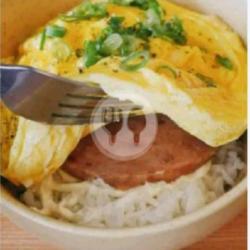 Smoked Beef Mayo With Egg Rice Bowl