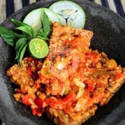 Nasi   Tempe Geprek