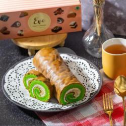 Premium Swiss Roll Pandan Keju.