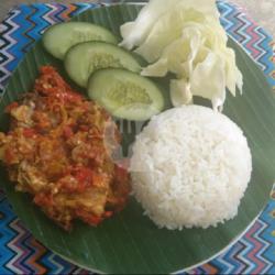 Ayam Paha Atas/dada Geprek   Nasi