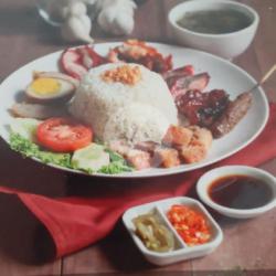 Nasi Campur Putih Porsi Kecil