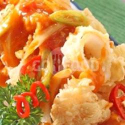 Nasi Cumi Asam Manis Sayur Cah