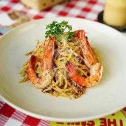 Spicy Prawn Aglio Olio