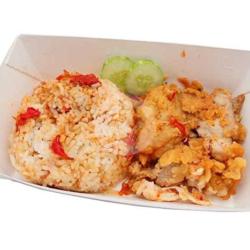 2 Nasi Ayam Pedas Sambal Siram Free 1 Teh Gelas