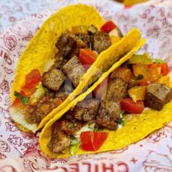 Crunchy Tacos - Beef Lengua (slow Cooked Beef Tongue) (2 Pcs Of Tacos)