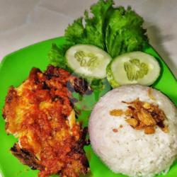 Nasi Ayam Gepuk (paha)