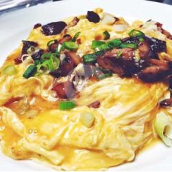 Egg Chiffon Omelette Rice Bbq