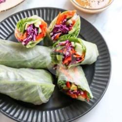 Salad Spring Roll Chicken Burger