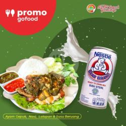 Ayam Gepuk   Nasi   Bear Brand