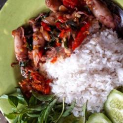 Nasi Rames Sambel Cumi Asin