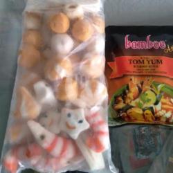 Paket Bakso Mix Seafood   Bumbu Tomyum