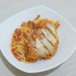 Spaghetti Chicken Katsu Mozzarella