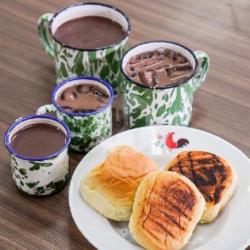 Es Coklat Besar Roti Panggang
