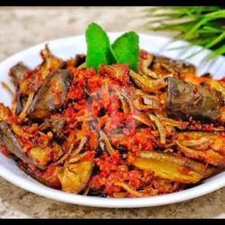 Teri Terong Sambal Merah/ijo  Nasi