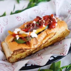 Traffic Light Hot Dog (chicken)