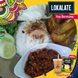 Paket Pecel Ayam (sambal Nadia)   Lokalate Kopi Berondong