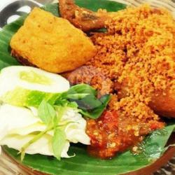 Ayam Penyet Crispy   Nasi