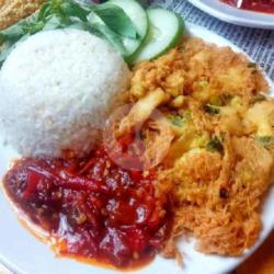 Telur Dadar Krispy   Nasi Sambel Ulek Fresh