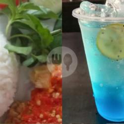 Ayam Geprek Paket Es Mojito Blueberry