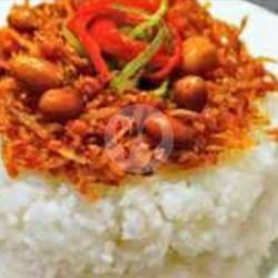 Nasi Lauk Asin Teri Kacang Telur Free Tempe/kerupuk