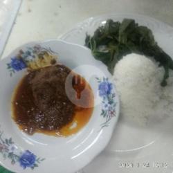 Nasi, Rendang Daging   Sayur   Cabe