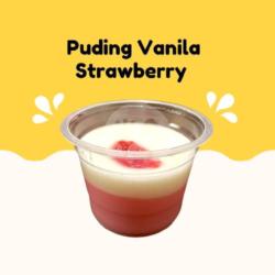 Puding Vanila Strawberi