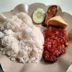 Ayam Penyet Bakar   Nasi