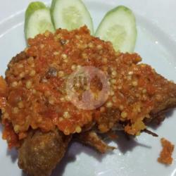 Ayam Penyet Pedas ( Tanpa Nasi )